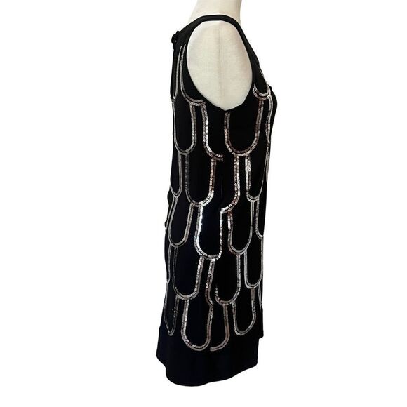 B. Smart Black Sequined Cocktail Dress. Sleeveless. Size 4. Great Condition! - Picture 3 of 12